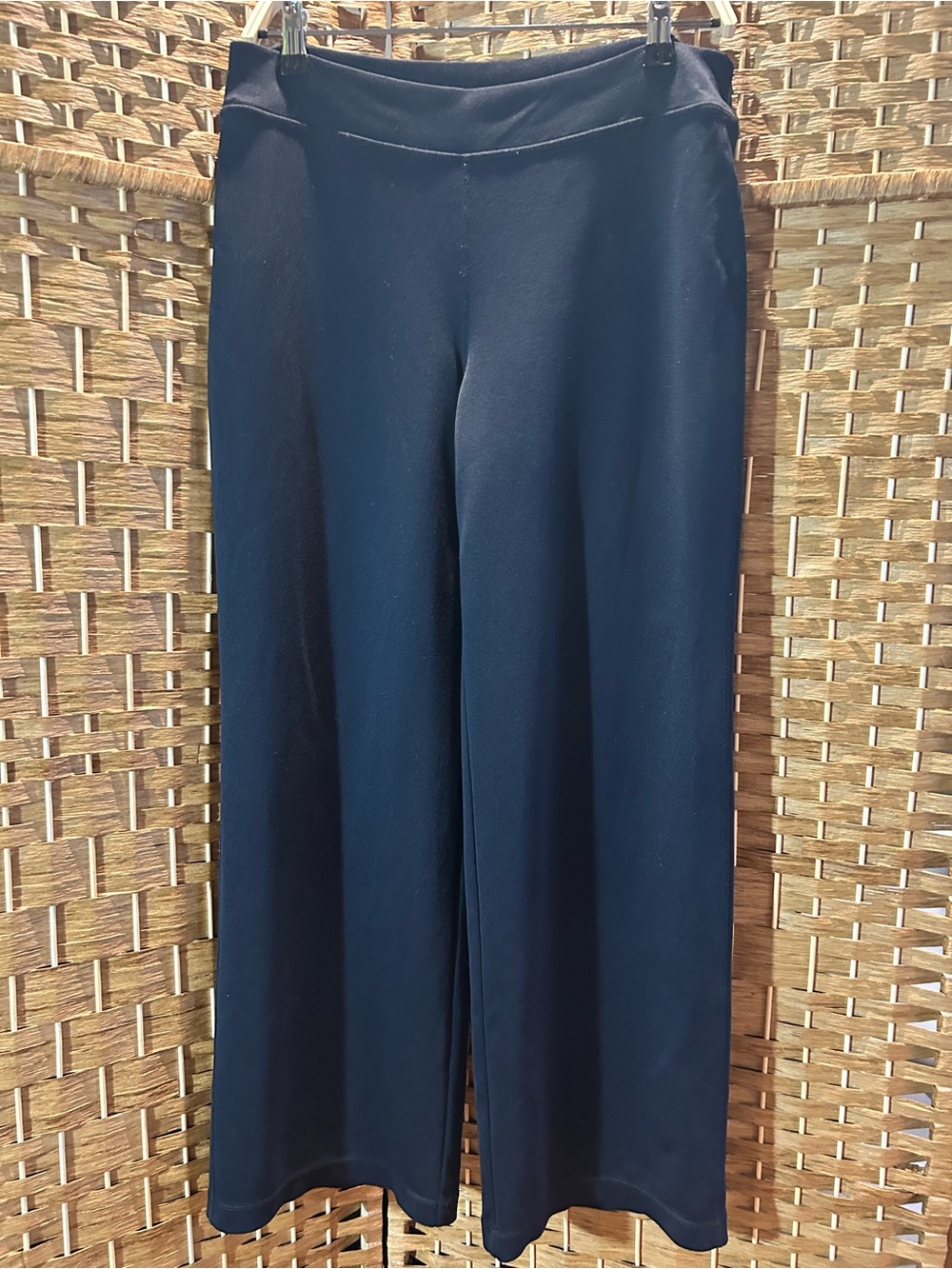 J.Jill Black Stretch Wide Leg Pants Petite Small Pull On Travel Work